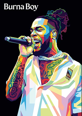 Burna Boy Pop Art Portrait