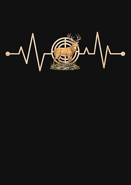 Deer Hunting Heartbeat Graphic