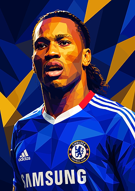 Didier Drogba Chelsea Pop Art