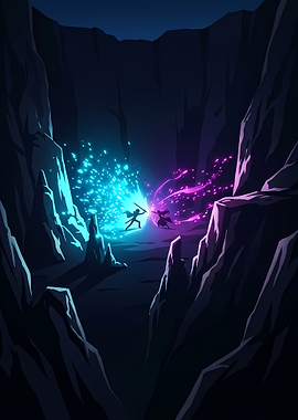 Epic Fantasy Battle in a Cave