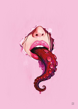 Deep Within Surreal Tentacle Pop Art