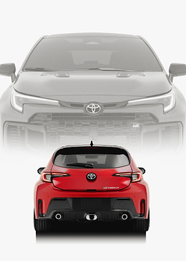 Red Toyota GR Corolla Rear View