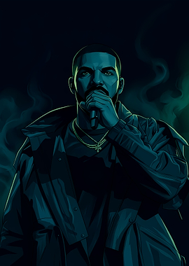 Drake with Smoke Art
