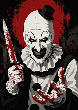 Terrifier Art the Clown with Knife
