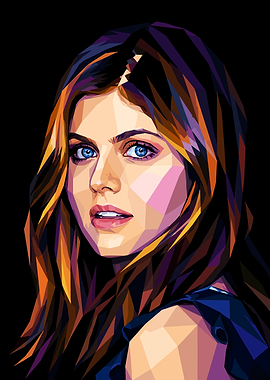 Alexandra Daddario Pop Art Portrait