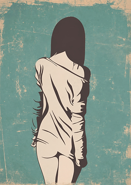 Woman in Oversized Shirt
