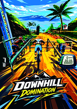 Downhill Domination Video Game Art