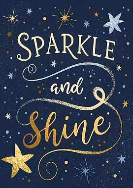 Sparkle and Shine text art
