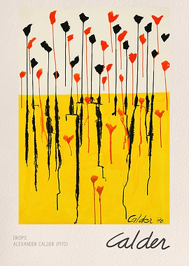 Alexander Calder Drops Painting
