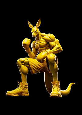 Golden Boxing Kangaroo