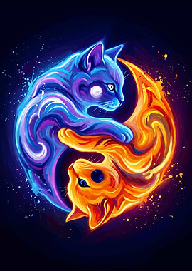 Yin Yang Cats