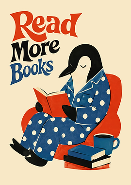 Penguin Reading in Pajamas