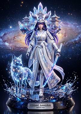 Cosmic Samurai with Fox Companion