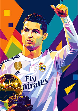 Cristiano Ronaldo Pop Art Portrait