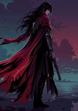 Pixel Art Vampire with Gun