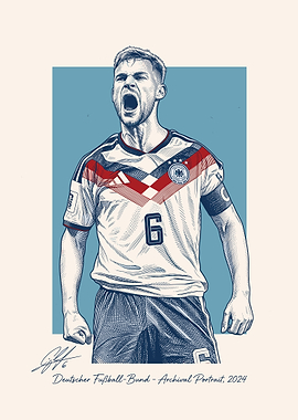 German Footballer Archival Portrait
