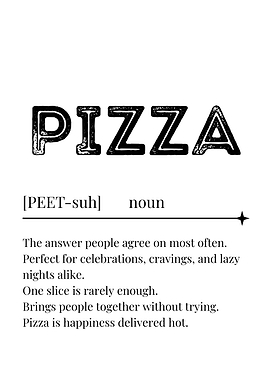 Pizza Definition Poster