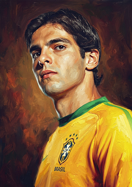 Portrait of Kaka in Brazil Jersey