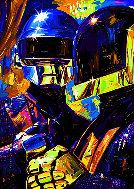 Daft Punk Pop Art Painting
