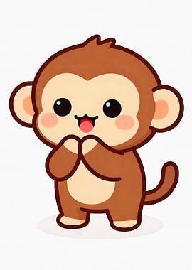 Cute Cartoon Monkey