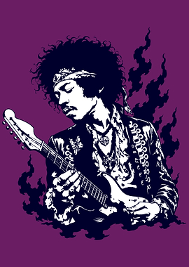 Left Handed Legend Playing Guitar