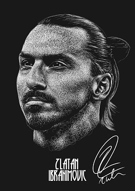 Zlatan Ibrahimović Scribble Art Style