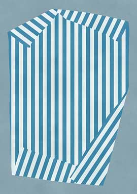 Abstract Blue and White Stripes