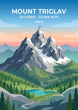 Mount Triglav Slovenia Julian Alps Poster