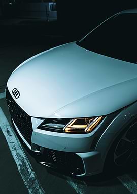 Audi TT RS Front View at Night