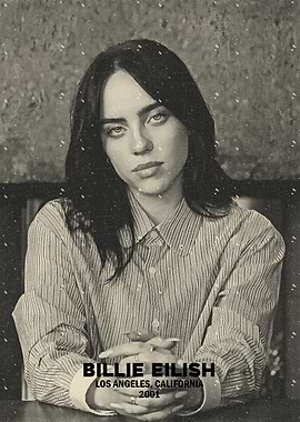 Billie Eilish Sepia Toned Portrait