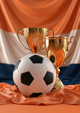 Dutch Soccer Trophies and Ball