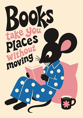Mouse Reading a Book