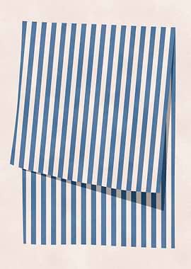 Striped Fabric with Fold