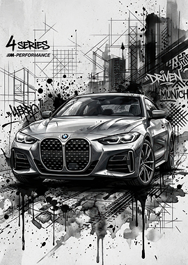 BMW 4 Series M Performance Graffiti Art
