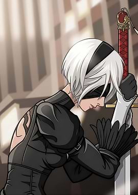 2B with Sword