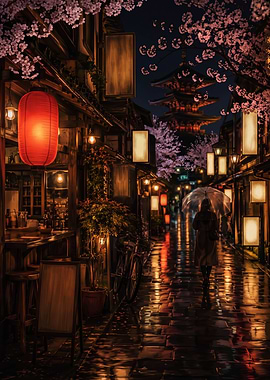 Rainy Night in Kyoto