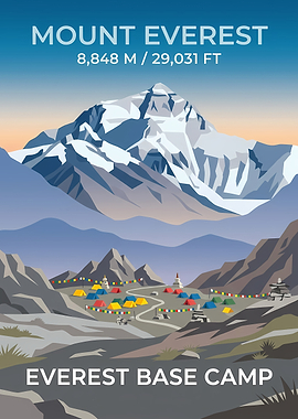 Mount Everest Base Camp Illustration