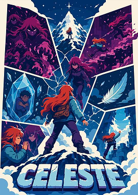 Celeste Video Game Poster