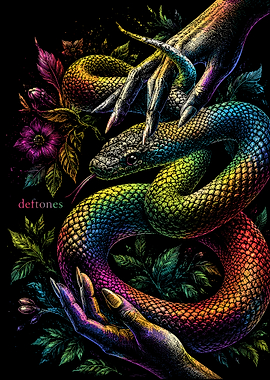 Deftones Snake and Hands Art