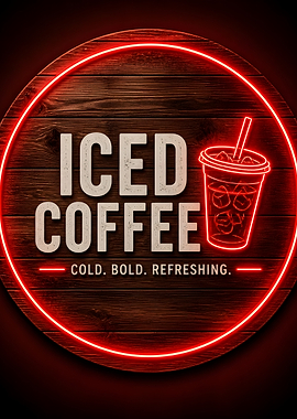 Iced Coffee Neon Sign