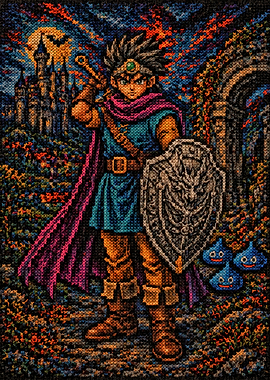 Dragon Quest Hero with Slimes