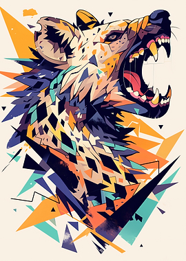 Geometric Hyena Roaring