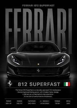 Black Ferrari 812 Superfast