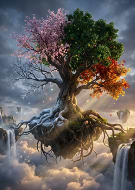 Tree of Seasons on Floating Islands