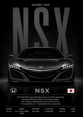 Honda NSX, Car Poster
