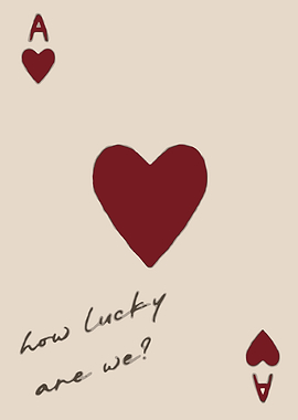 Ace of Hearts Card with Text