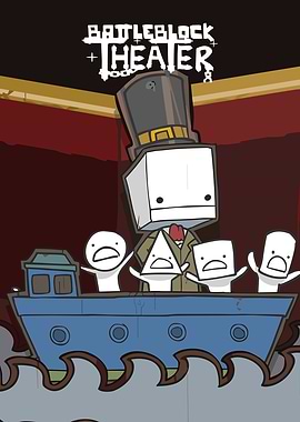 BattleBlock Theater Characters on a Boat