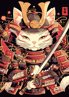 Samurai Cat Warrior