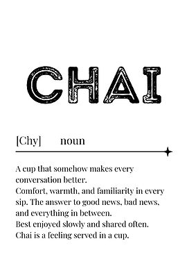 Chai Definition Art