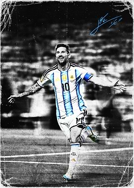 Lionel Messi celebrating a goal